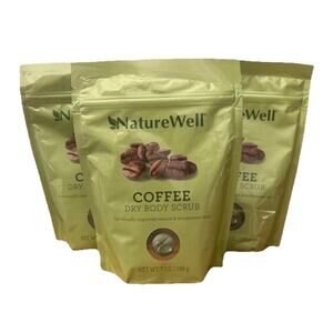 NatureWell COFFEE DRY BODY SCRUB 7 oz – 3 Pack – Exfoliating Body Scrub